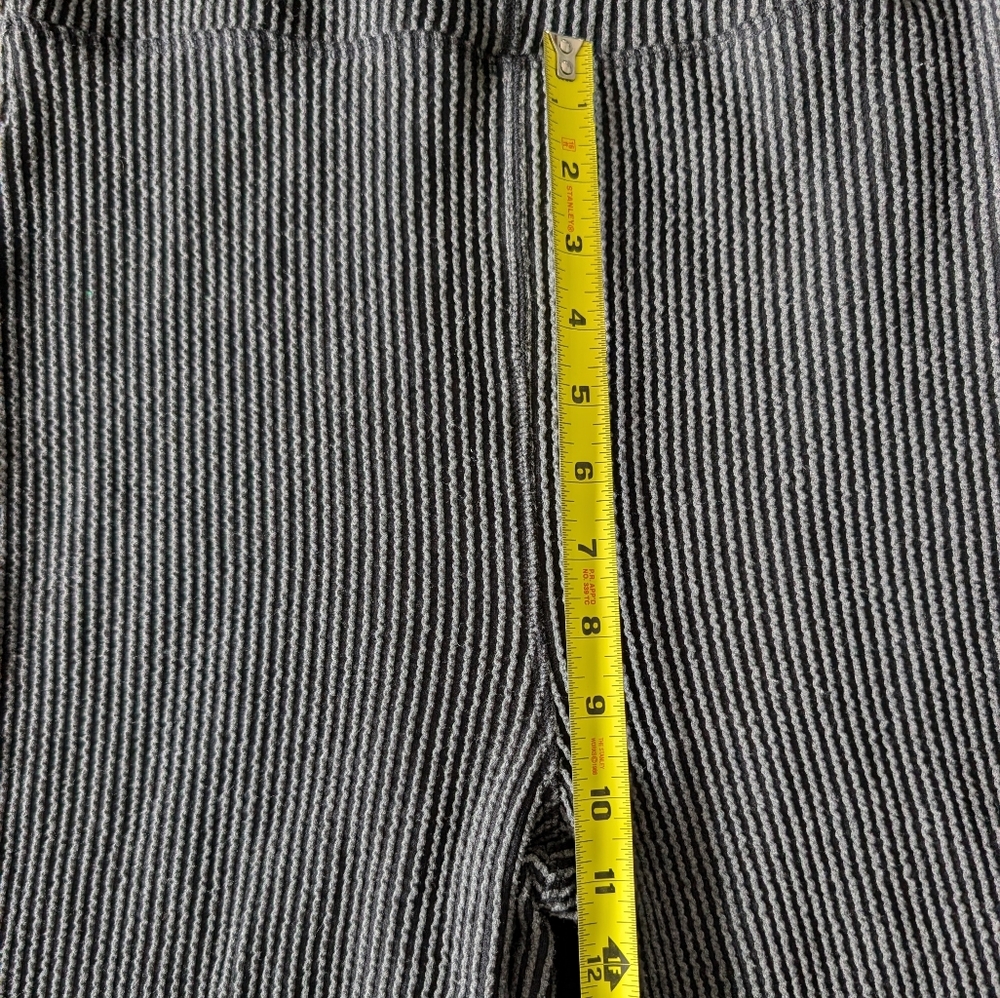 Ribbed Grey Black Cami Pant Wide Leg Jumpsuit Loungewear Elevated Basic Sz Large image 10